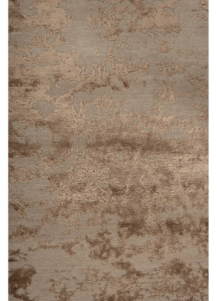 project error by kavi beige and brown wool and bamboo silk hand knotted Rug - CloseUp project error by kavi beige and brown wool and bamboo silk hand knotted Rug - CloseUp