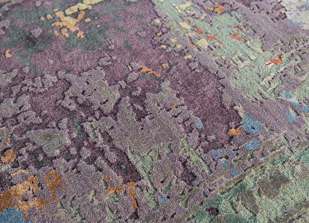 project error by kavi multi wool and bamboo silk hand knotted Rug - CloseUp project error by kavi multi wool and bamboo silk hand knotted Rug - CloseUp