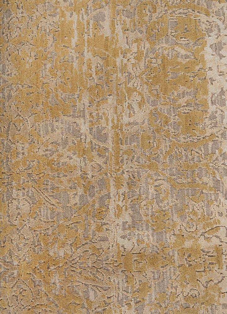 chaos theory by kavi ivory wool and bamboo silk hand knotted Rug - CloseUp chaos theory by kavi ivory wool and bamboo silk hand knotted Rug - CloseUp