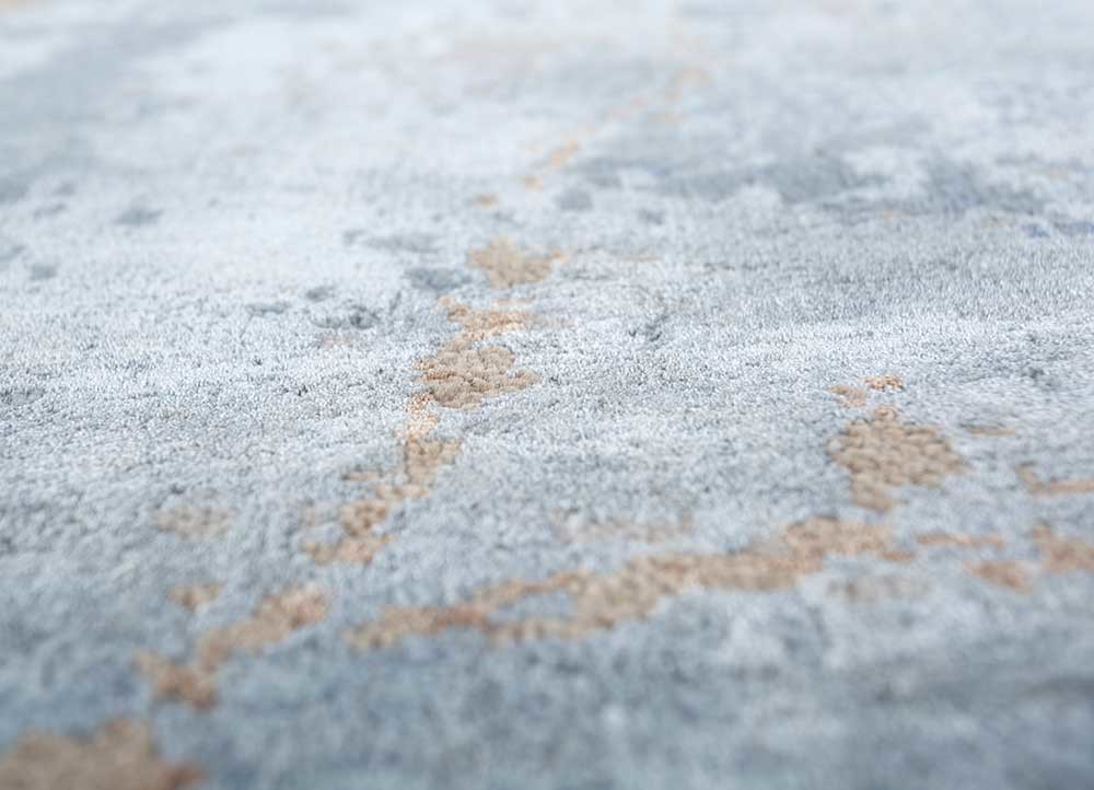 hidden by kavi grey and black wool and bamboo silk hand knotted Rug - CloseUp hidden by kavi grey and black wool and bamboo silk hand knotted Rug - CloseUp