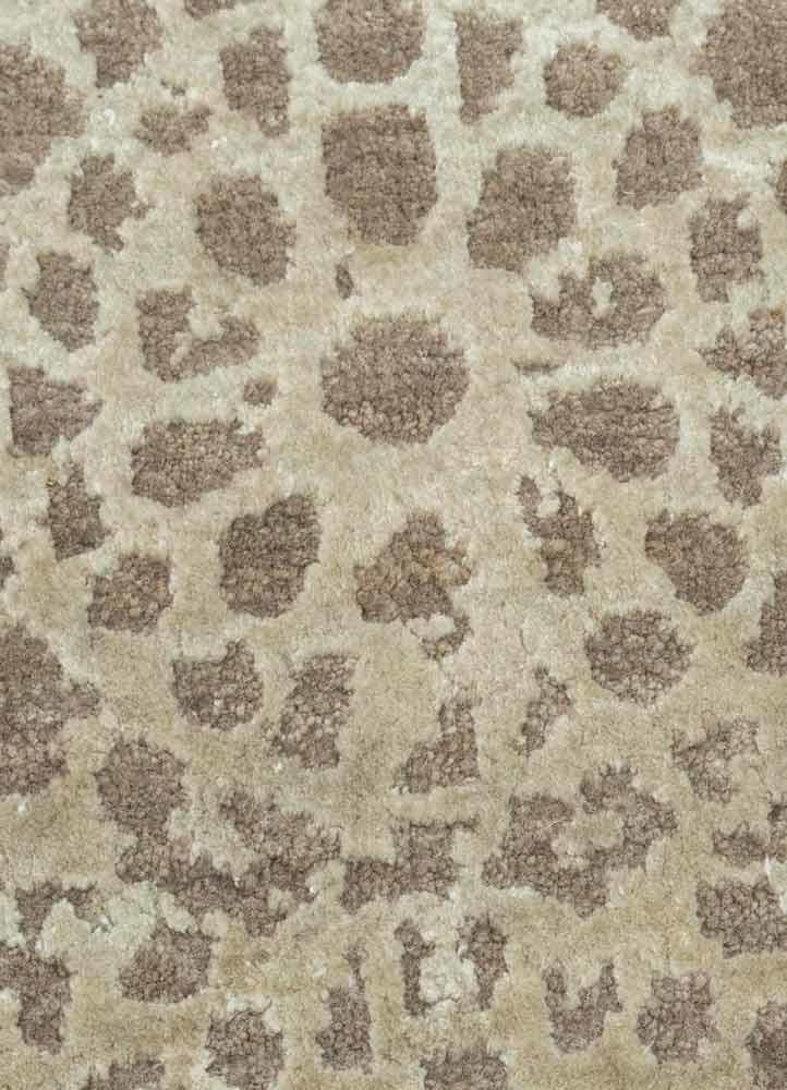 tattvam blue wool and bamboo silk hand knotted Rug - CloseUp tattvam blue wool and bamboo silk hand knotted Rug - CloseUp