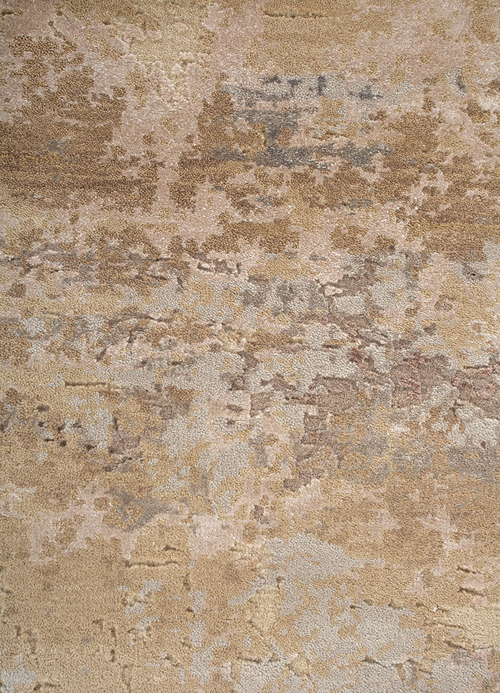 tattvam ivory wool and bamboo silk hand knotted Rug - CloseUp