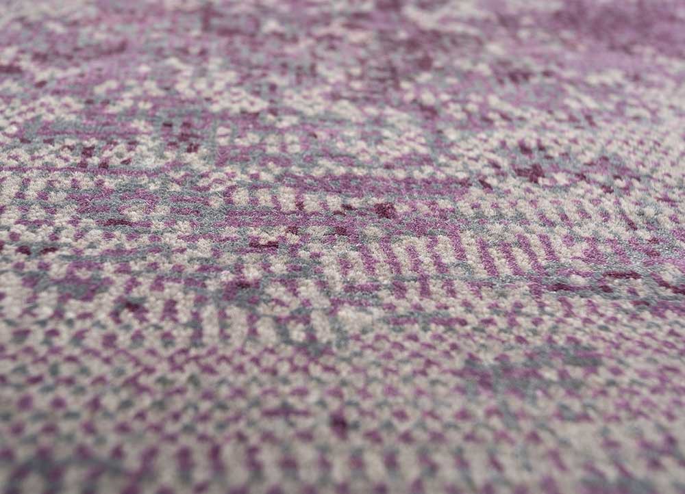 afterglow by kavi grey and black wool and bamboo silk hand knotted Rug - CloseUp afterglow by kavi grey and black wool and bamboo silk hand knotted Rug - CloseUp
