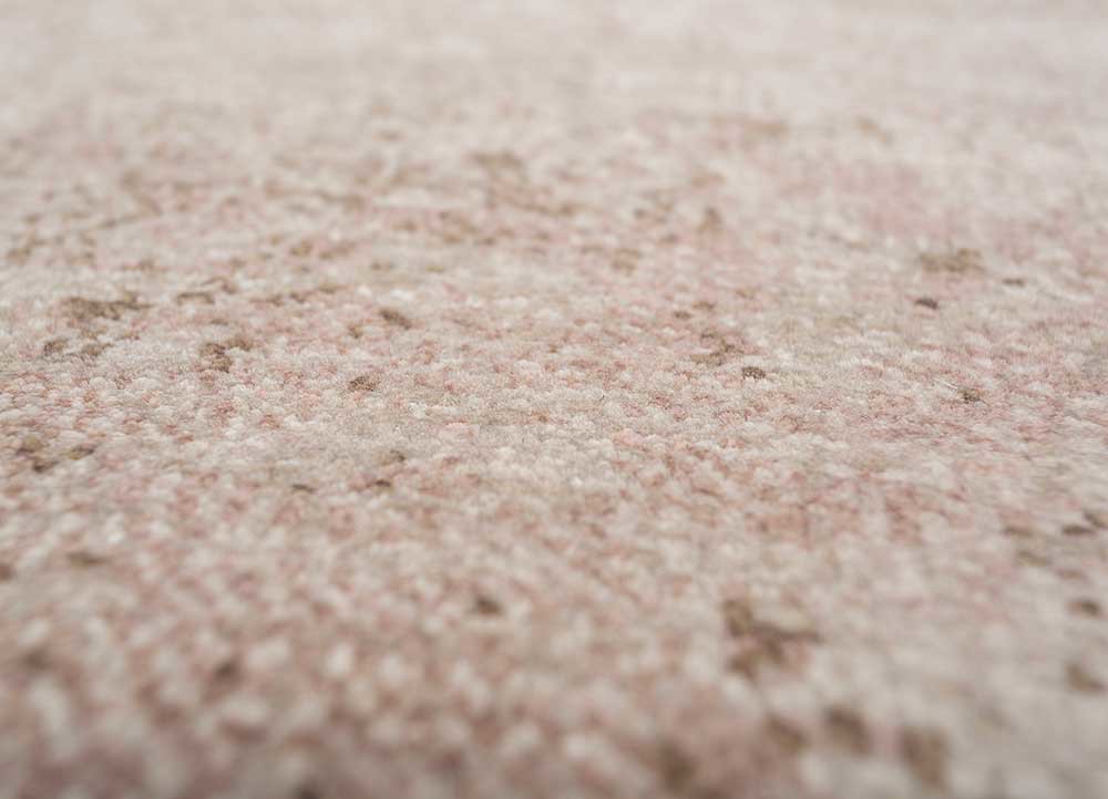 afterglow by kavi ivory wool and bamboo silk hand knotted Rug - CloseUp