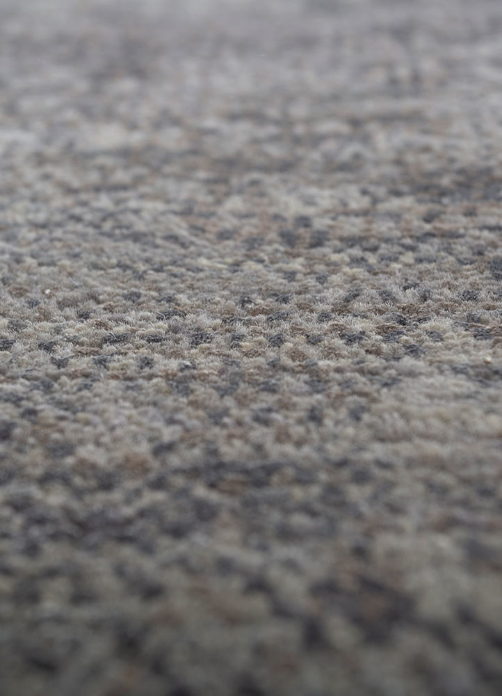 afterglow by kavi grey and black wool and bamboo silk hand knotted Rug - CloseUp afterglow by kavi grey and black wool and bamboo silk hand knotted Rug - CloseUp