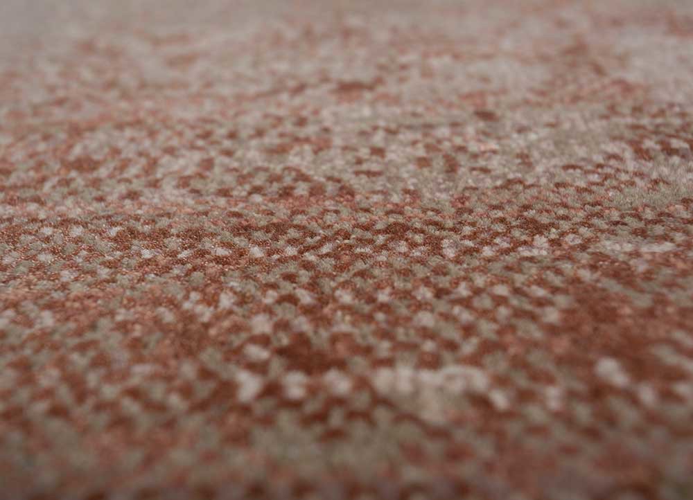 afterglow by kavi beige and brown wool and bamboo silk hand knotted Rug - CloseUp