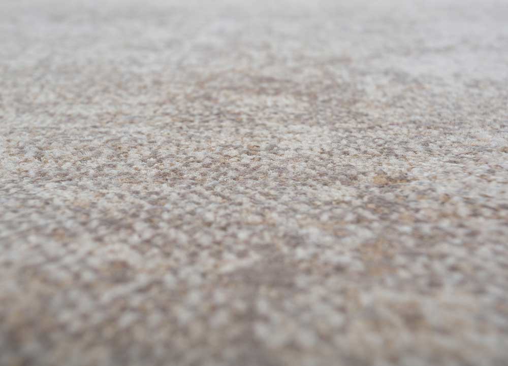 afterglow by kavi ivory wool and bamboo silk hand knotted Rug - CloseUp