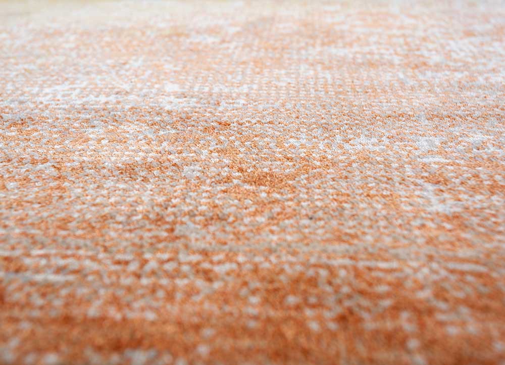 afterglow by kavi grey and black wool and bamboo silk hand knotted Rug - CloseUp