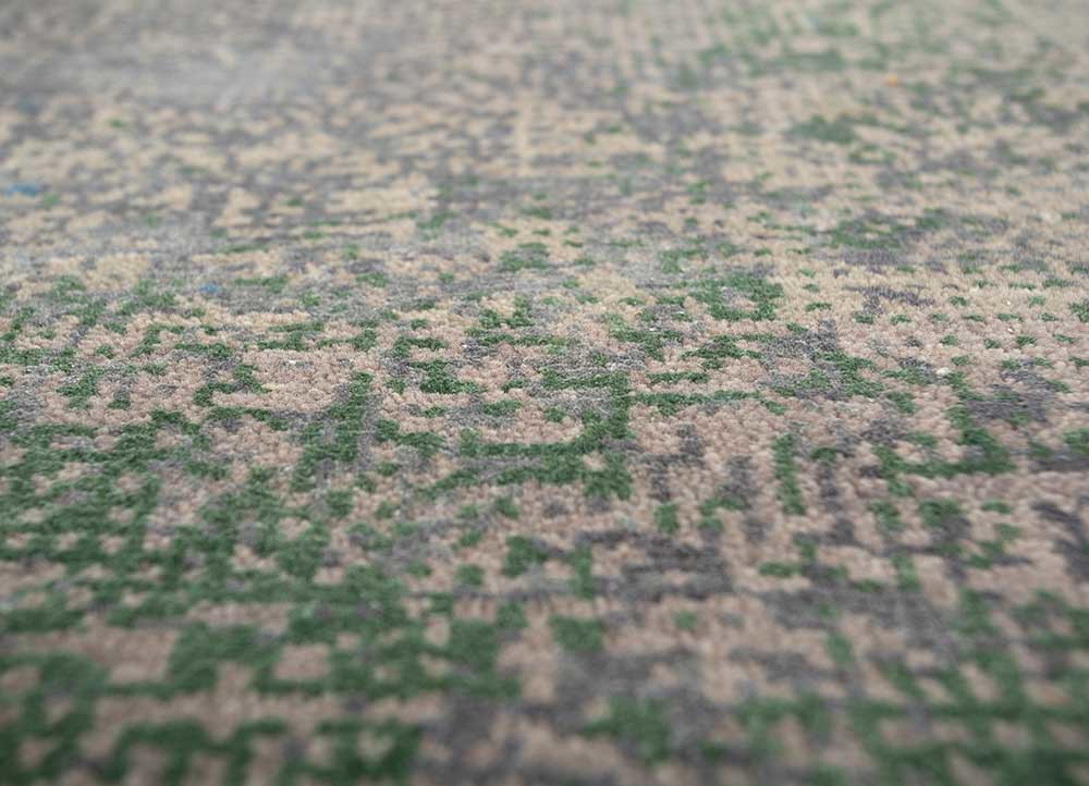 afterglow by kavi grey and black wool and bamboo silk hand knotted Rug - CloseUp afterglow by kavi grey and black wool and bamboo silk hand knotted Rug - CloseUp