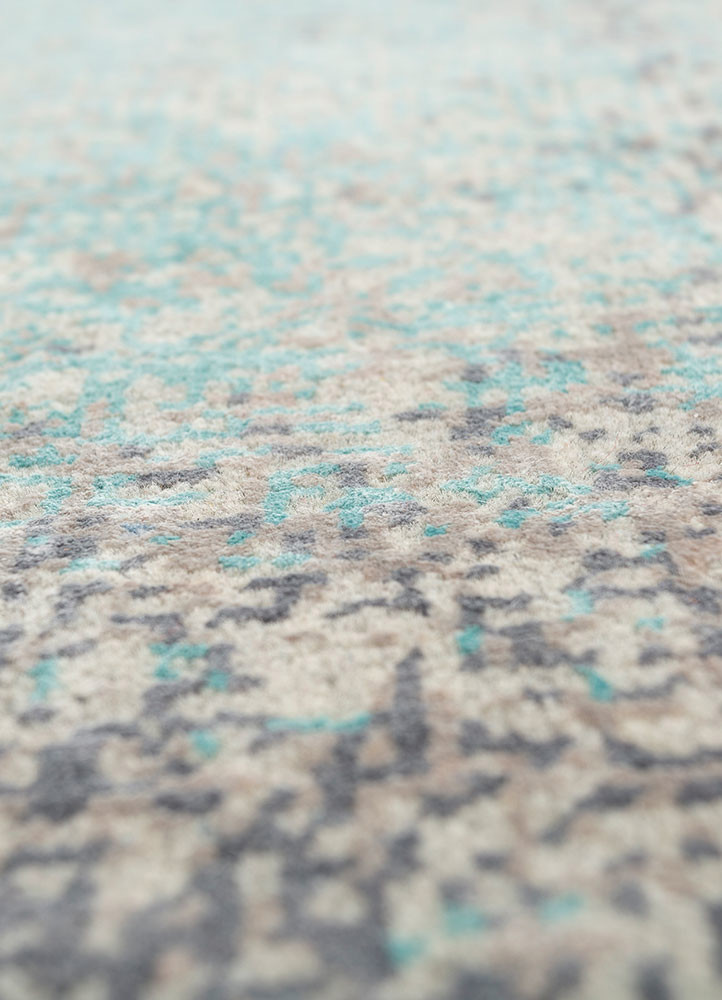 afterglow by kavi grey and black wool and bamboo silk hand knotted Rug - CloseUp afterglow by kavi grey and black wool and bamboo silk hand knotted Rug - CloseUp