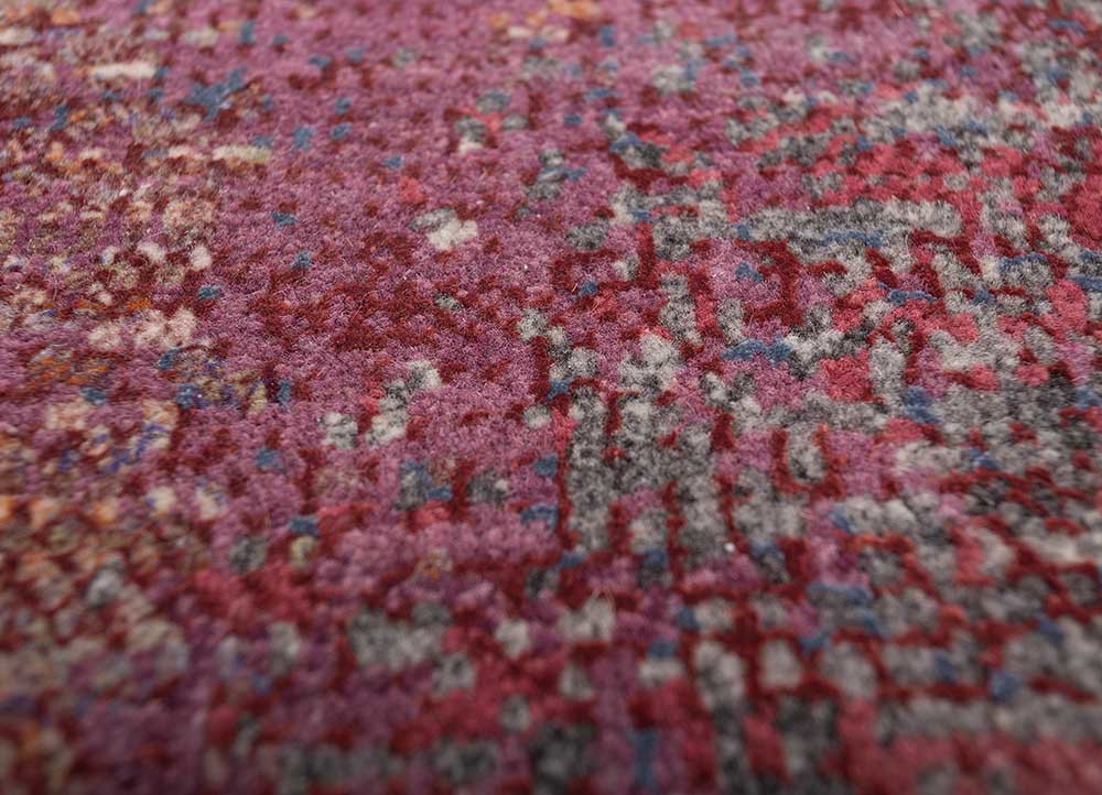 afterglow by kavi red and orange wool and bamboo silk hand knotted Rug - CloseUp afterglow by kavi red and orange wool and bamboo silk hand knotted Rug - CloseUp