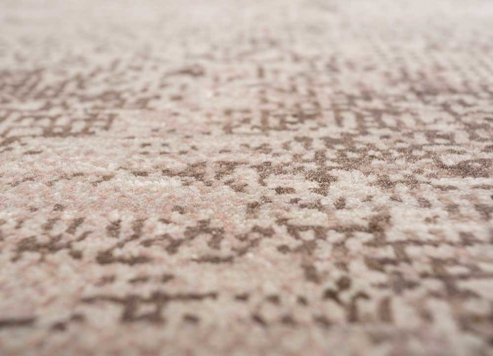 afterglow by kavi ivory wool and bamboo silk hand knotted Rug - CloseUp