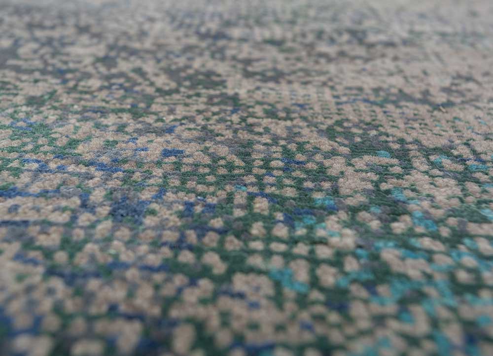 afterglow by kavi grey and black wool and bamboo silk hand knotted Rug - CloseUp afterglow by kavi grey and black wool and bamboo silk hand knotted Rug - CloseUp