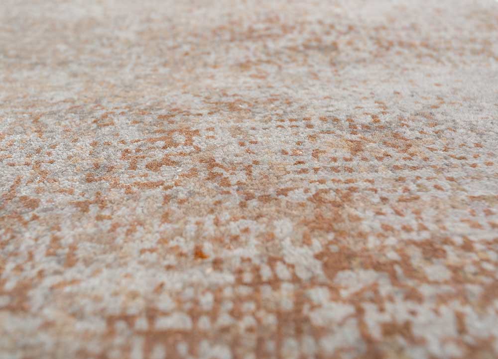 afterglow by kavi grey and black wool and bamboo silk hand knotted Rug - CloseUp