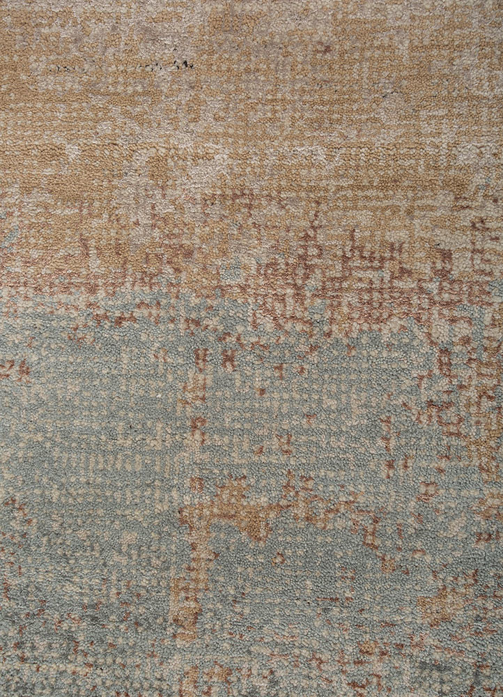 afterglow by kavi ivory wool and bamboo silk hand knotted Rug - CloseUp afterglow by kavi ivory wool and bamboo silk hand knotted Rug - CloseUp