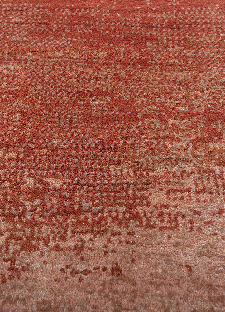afterglow by kavi pink and purple wool and bamboo silk hand knotted Rug - CloseUp afterglow by kavi pink and purple wool and bamboo silk hand knotted Rug - CloseUp