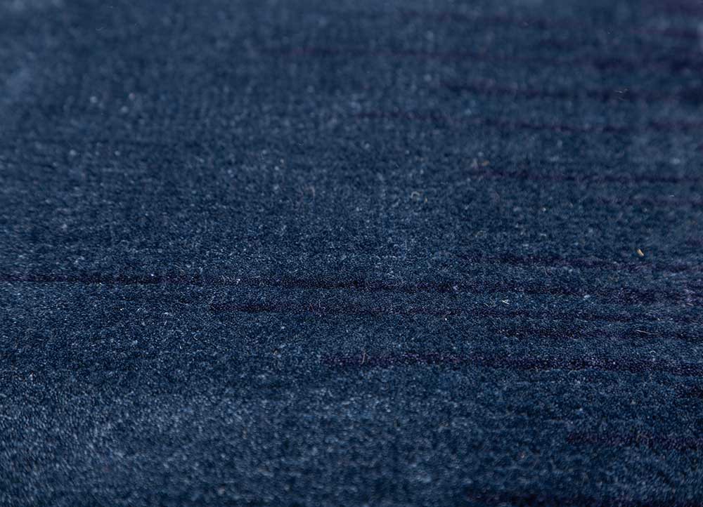 afterglow by kavi blue wool and bamboo silk hand knotted Rug - CloseUp