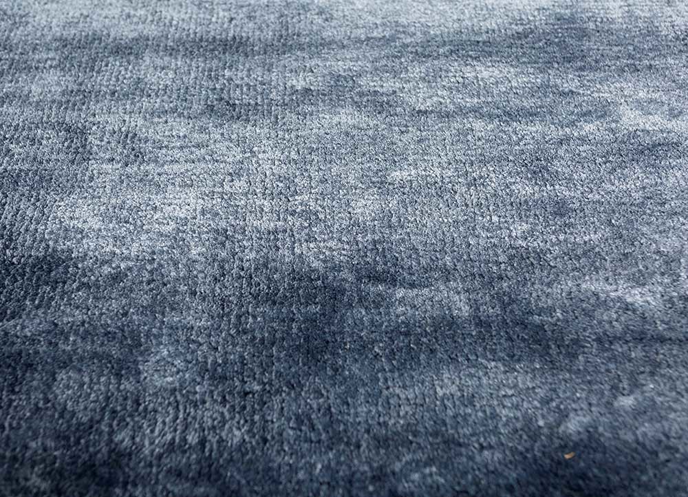 afterglow by kavi blue wool and bamboo silk hand knotted Rug - CloseUp afterglow by kavi blue wool and bamboo silk hand knotted Rug - CloseUp