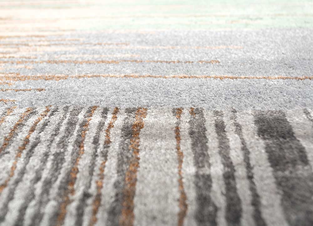 afterglow by kavi grey and black wool and bamboo silk hand knotted Rug - CloseUp afterglow by kavi grey and black wool and bamboo silk hand knotted Rug - CloseUp
