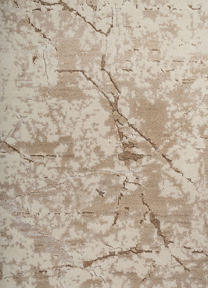 urban pause by kavi ivory wool and bamboo silk hand knotted Rug - CloseUp