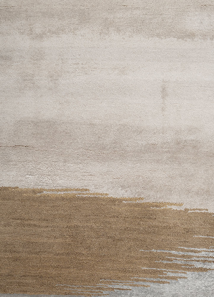 afterglow by kavi ivory wool and bamboo silk hand knotted Rug - CloseUp afterglow by kavi ivory wool and bamboo silk hand knotted Rug - CloseUp
