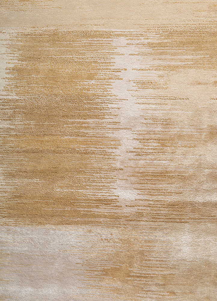 afterglow by kavi ivory wool and bamboo silk hand knotted Rug - CloseUp afterglow by kavi ivory wool and bamboo silk hand knotted Rug - CloseUp