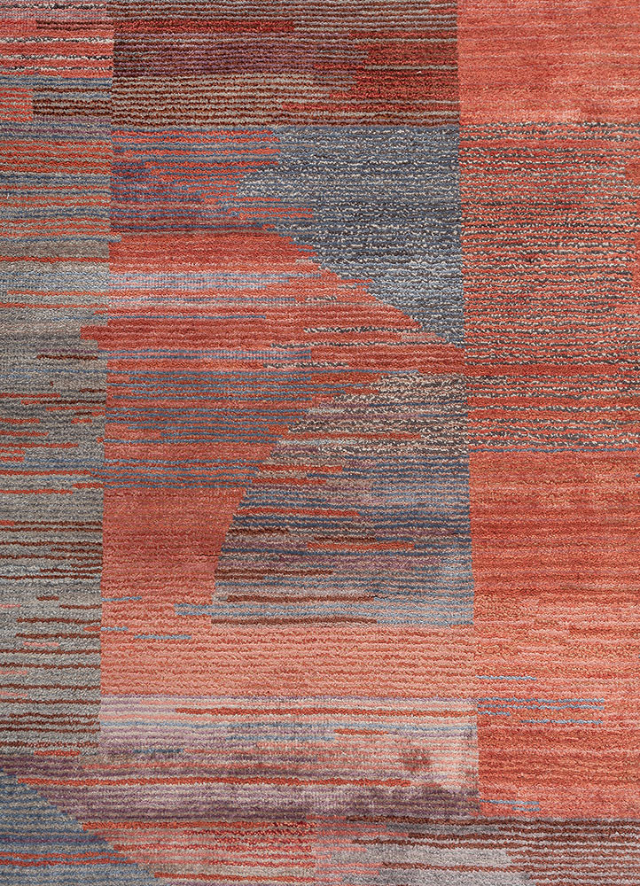 aakar by kavi grey and black wool and bamboo silk hand knotted Rug - CloseUp aakar by kavi grey and black wool and bamboo silk hand knotted Rug - CloseUp