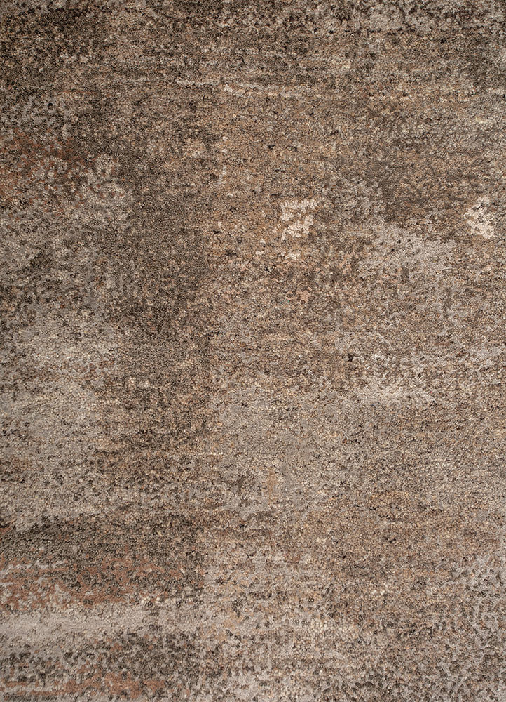 hidden by kavi beige and brown wool and bamboo silk hand knotted Rug - CloseUp hidden by kavi beige and brown wool and bamboo silk hand knotted Rug - CloseUp