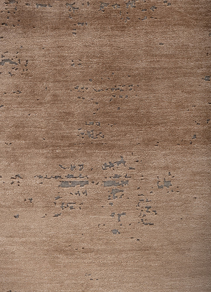 aprezo beige and brown tencil hand knotted Rug - CloseUp aprezo beige and brown tencil hand knotted Rug - CloseUp
