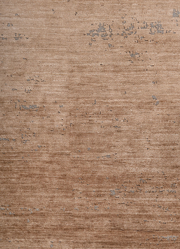 aprezo beige and brown tencil hand knotted Rug - CloseUp aprezo beige and brown tencil hand knotted Rug - CloseUp