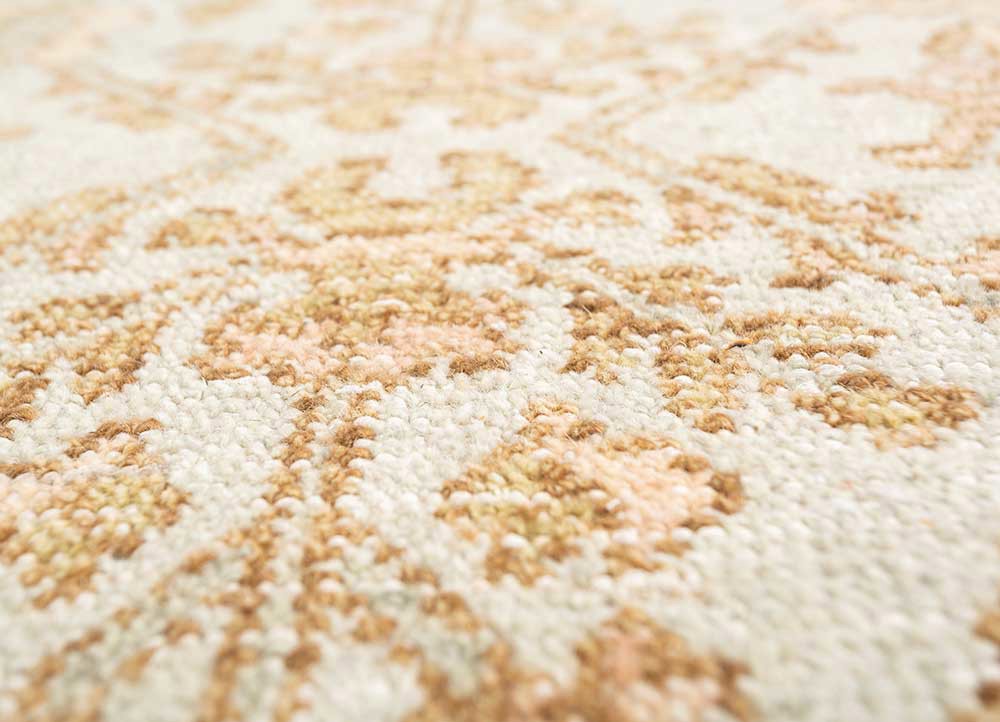 erbe blue wool hand knotted Rug - CloseUp