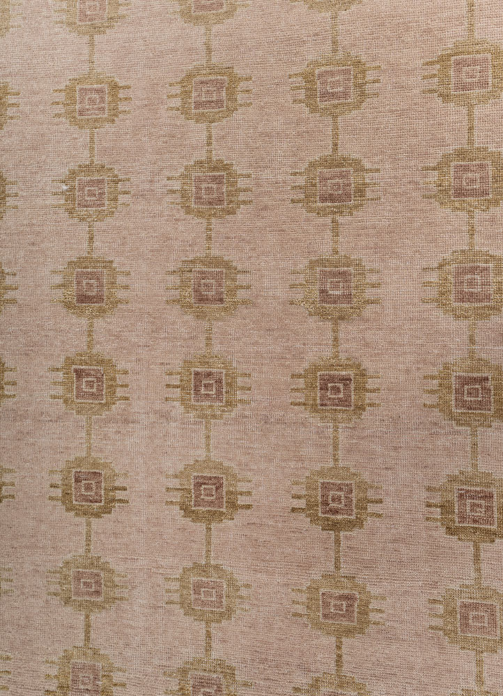 erbe red and orange wool hand knotted Rug - CloseUp erbe red and orange wool hand knotted Rug - CloseUp