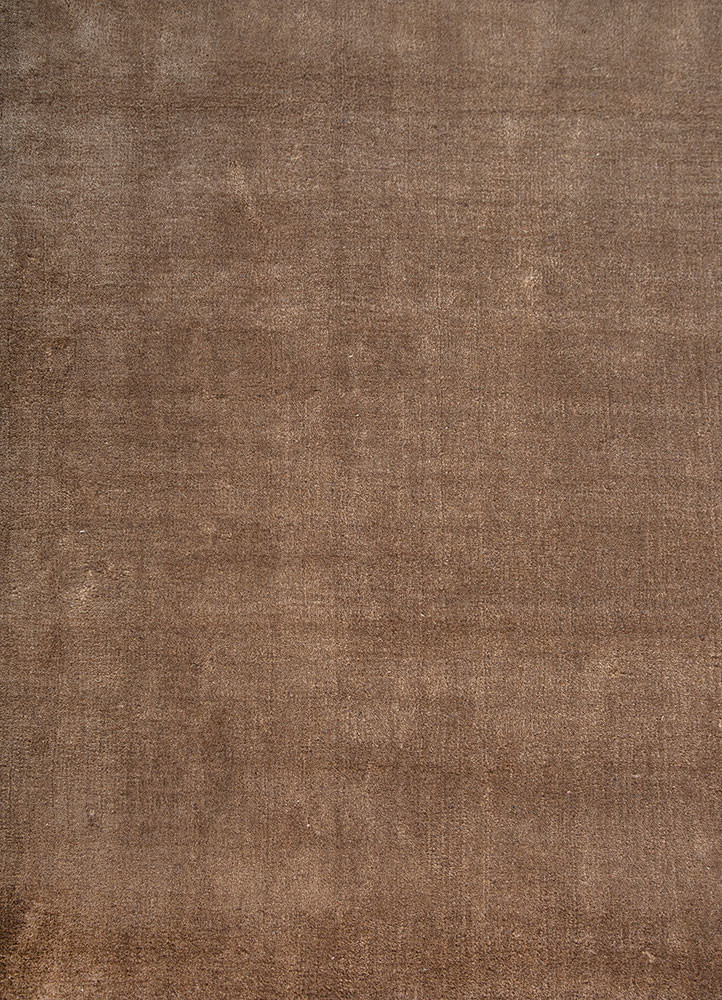 jean beige and brown nylon hand loom Rug - CloseUp jean beige and brown nylon hand loom Rug - CloseUp