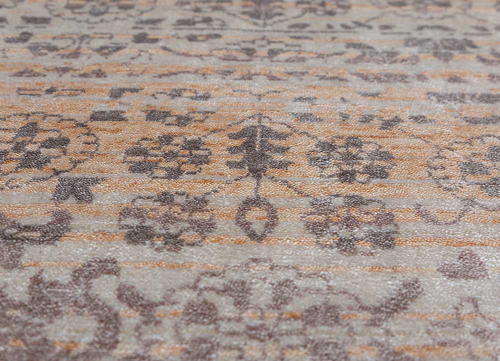 konstrukt red and orange jasmine hand loom Rug - CloseUp konstrukt red and orange jasmine hand loom Rug - CloseUp