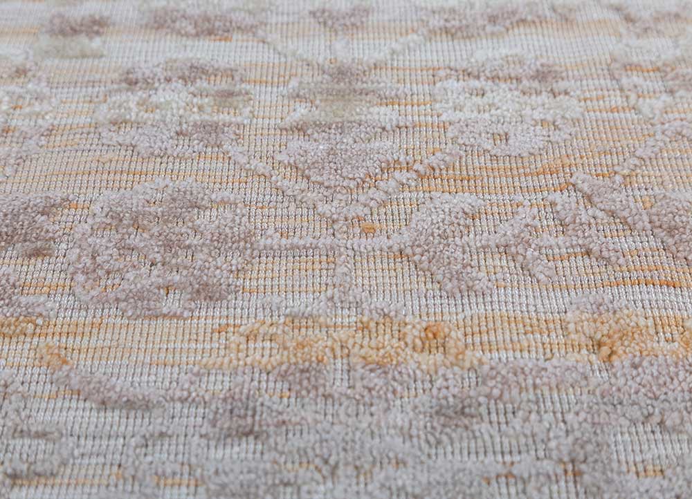 konstrukt red and orange jasmine hand loom Rug - CloseUp