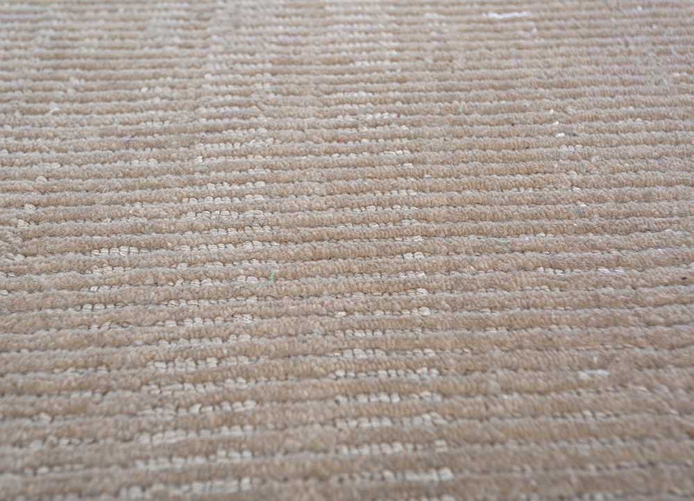 saga beige and brown polyester hand loom Rug - CloseUp