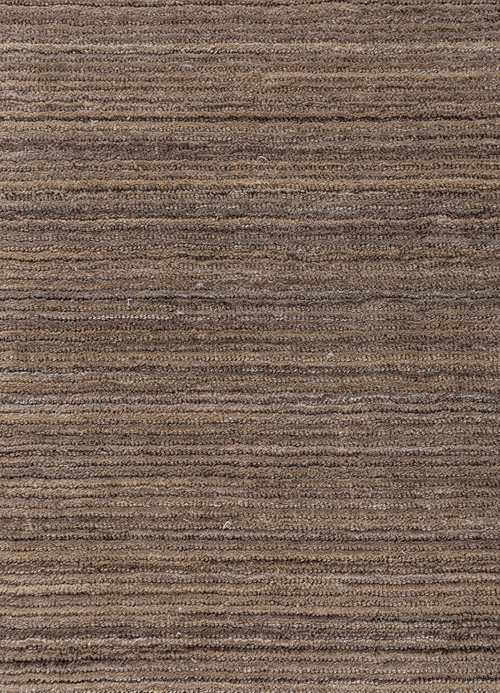 basis beige and brown polyester hand loom Rug - CloseUp
