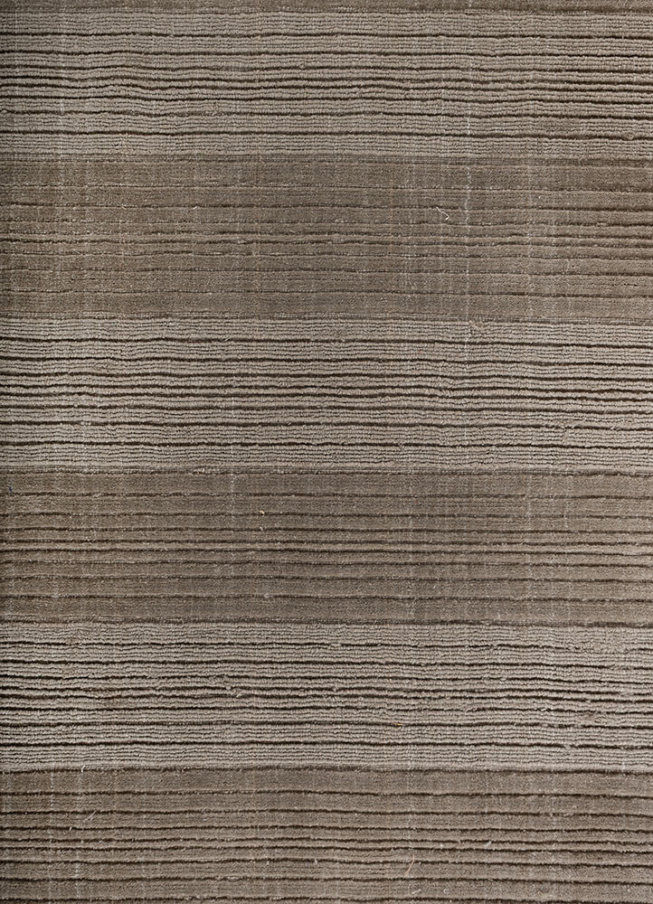 basis beige and brown polyester hand loom Rug - CloseUp