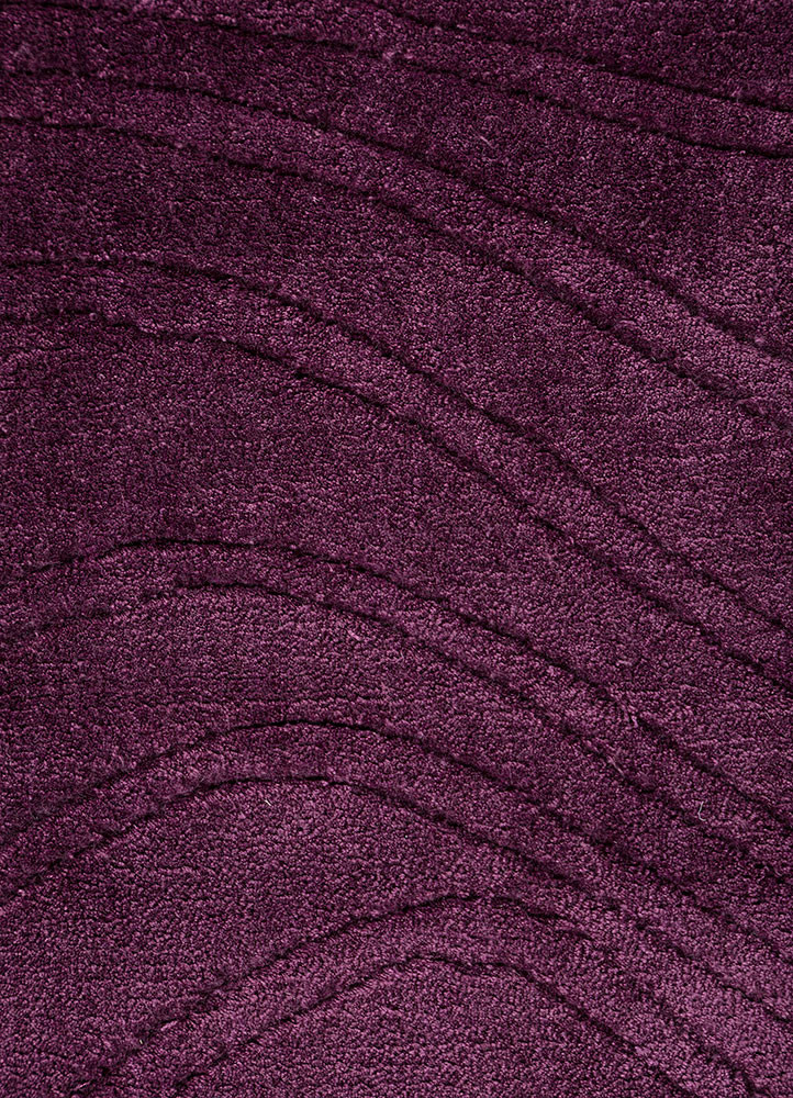 basis pink and purple viscose hand loom Rug - CloseUp