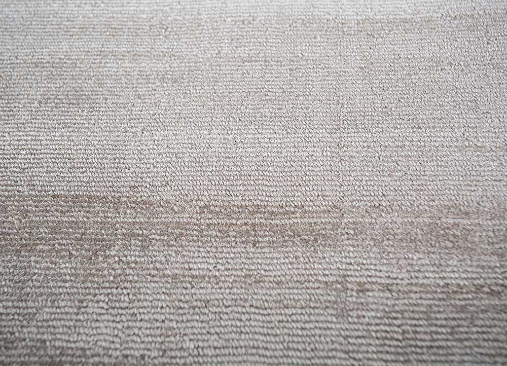 basis beige and brown viscose hand loom Rug - CloseUp