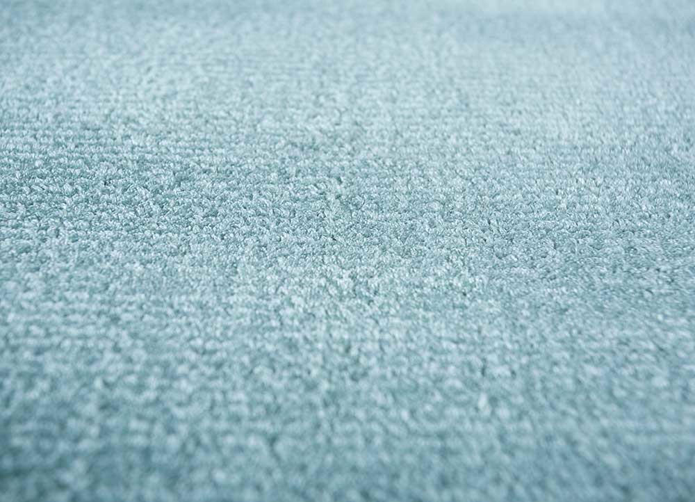 basis blue viscose hand loom Rug - CloseUp basis blue viscose hand loom Rug - CloseUp