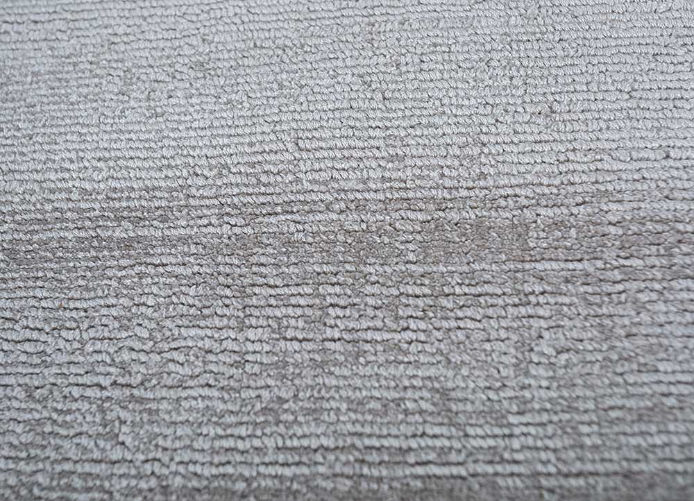 basis grey and black viscose hand loom Rug - CloseUp