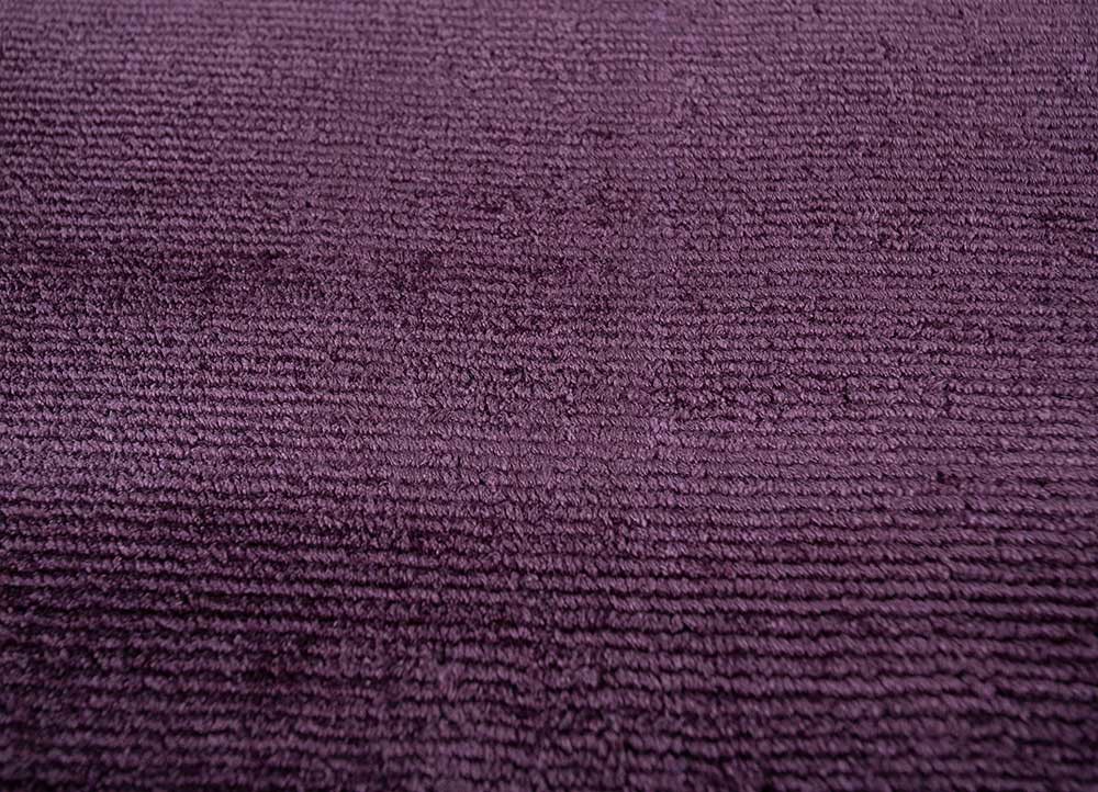 basis pink and purple viscose hand loom Rug - CloseUp