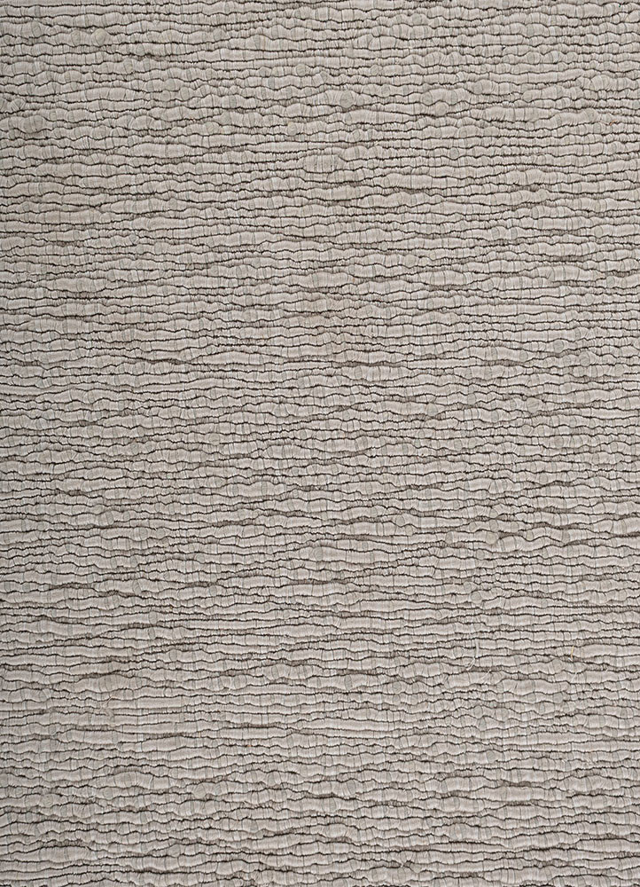 aprezo grey and black wool and bamboo silk hand loom Rug - CloseUp aprezo grey and black wool and bamboo silk hand loom Rug - CloseUp