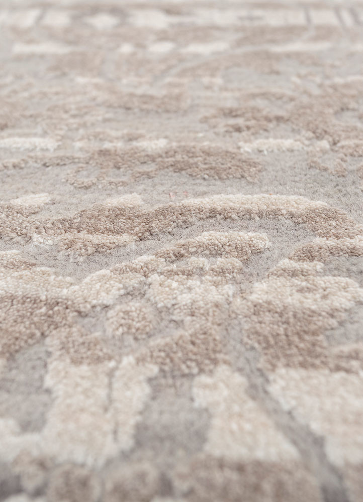 konstrukt blue wool and bamboo silk hand loom Rug - CloseUp