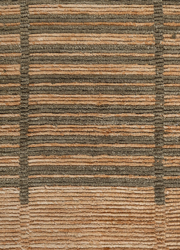 nomadic threads beige and brown jute and hemp hand loom Rug - CloseUp nomadic threads beige and brown jute and hemp hand loom Rug - CloseUp