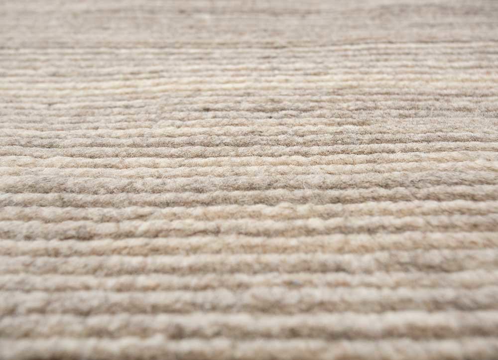 jean grey and black wool hand loom Rug - CloseUp jean grey and black wool hand loom Rug - CloseUp