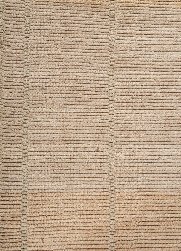 saga beige and brown wool hand loom Rug - CloseUp saga beige and brown wool hand loom Rug - CloseUp