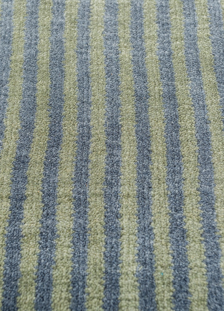 jean blue wool hand loom Rug - CloseUp jean blue wool hand loom Rug - CloseUp