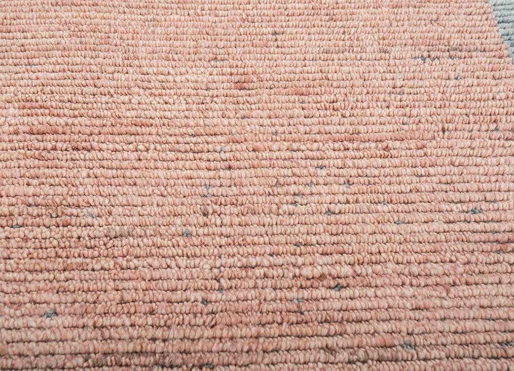 saga red and orange wool hand loom Rug - CloseUp saga red and orange wool hand loom Rug - CloseUp